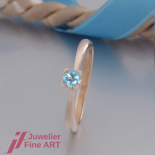 Bague moderne avec 1 topaze - 1,