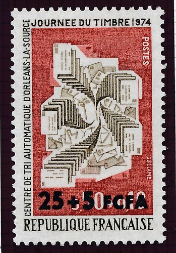 Timbre cfa réunion 422 - cfa,