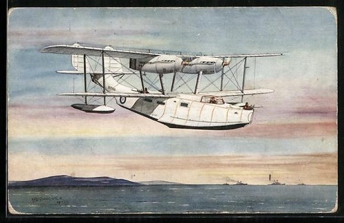 Carte postale artiste avion - carte,
