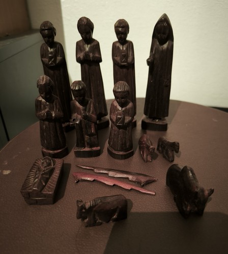 Santons créche bois - santons, de