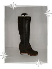 Bottes Compensées  Fantaisies en Daim Fourrées Marron  Geox Pointure 39