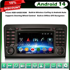 Android 14 8-Core 64GO Autoradio GPS Mercedes Classe ML/GL W164 X164 DAB+CarPlay