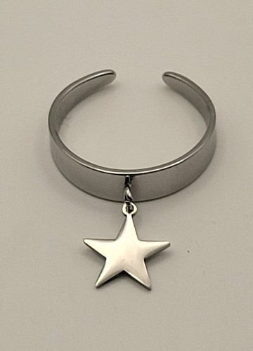 Bague pampille etoile - bague, acier