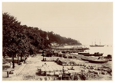 Martinique, Saint-Pierre, La place Bertin, Tirage vintage, 1901 Martinique, Sain