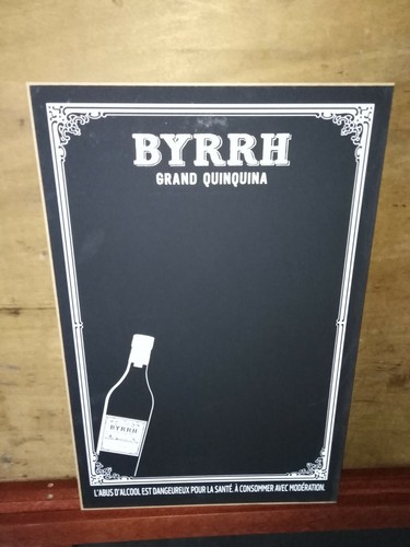 Ardoise publicitaire byrrh