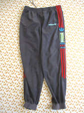 Pantalon Adidas One World 80'S gris rouge Velour Survetement vintage - 168 / S