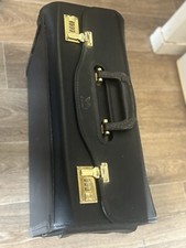 Vintage Malette Rigide plein cuir noir