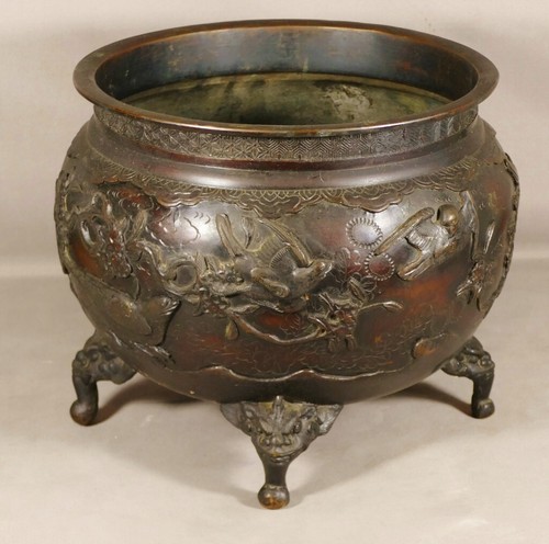 Cache pot chinois - en, bronze