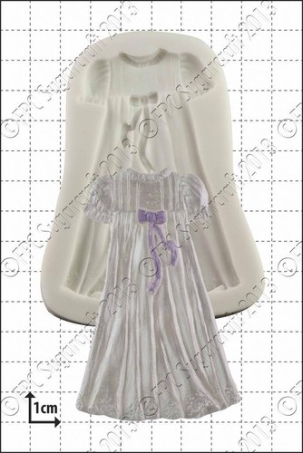Moule silicone baptême robe - moule,