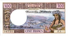 100 Francs Tahitienne - 1972 série F.1