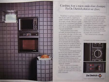 PUBLICITÉ DE PRESSE 1983 DE DIETRICH COMBINÉ FOUR A MICRO-ONDES FOUR CLASSIQUE