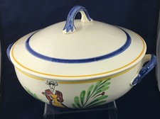 Soupière faïence QUIMPER/PORNIC MBFA breton années 50. Diamètre 24cm