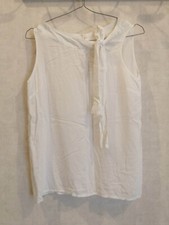 Blouse blanche à gros noeud viscose T36 Etam (2304117)