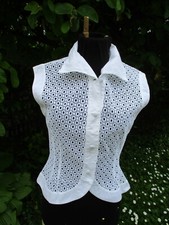 Chemisier vintage broderie anglaise Cacharel taille 36