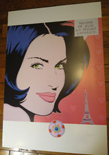 David Cintract : Portrait pop signée, numéroté 1/100, cutomisé