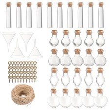  1 ensemble de petites bouteilles de souhaits Mini bocaux en verre avec bouchons