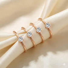 Combo de 4 bagues rondes en