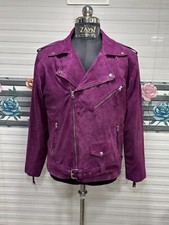 Blouson de motard violet