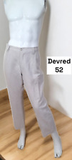 Devred Taille 52  ? Superbe Pantalon de costume beige homme en coton et lin