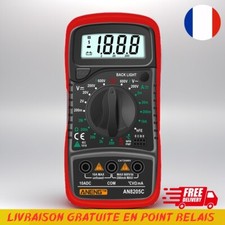 Multimètre Numérique Voltmètre Testeur Electrique AC/DC  Écran Rétroéclairé 