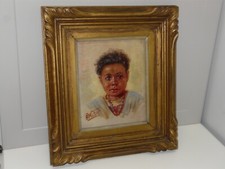 *TABLEAU HSP Signé August WEBER portrait d'enfant orientaliste PEINTRE SUISSE