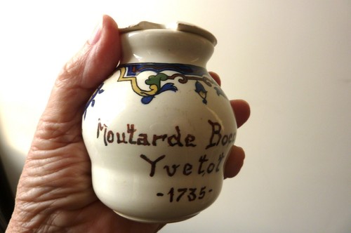 Ancien moutardier faïence - en,