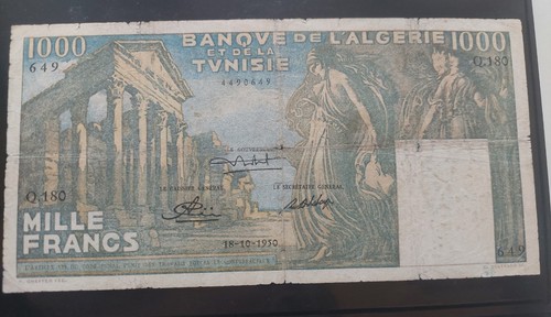 Billet algerie tunisie 1000 - billet, algerie/tunisie