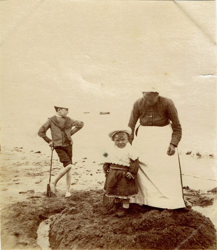 Bord mer plage circa 1895 - bord,