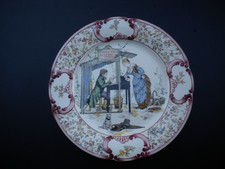 Belle assiette série Enfants Richard "Ecrivain Public"  SARREGUEMINES