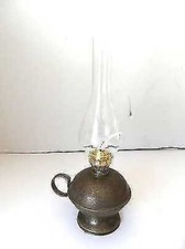 Lucerne Lumière Lampe À Pétrole en Laiton Bruni Avec Verre Style '700