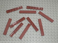 Lot 10 tiles RedBrown LEGO ref 6636 / set 7048 10188 7036 10193 7019 10189 7199