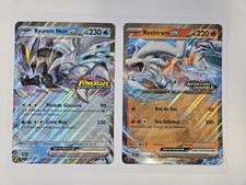 Cartes pokemon Grand Format Brillantes Kyurem Noir EX 48/191, Reshiram-ex 30/159