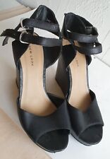 NEW LOOK chaussures d'été  cuir noir taille 38 beg