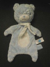doudou plat ours bleu blanc