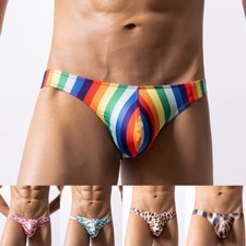 Sexy Men's U Convex Thong Low Taist Underwear G String T-Back Panties /