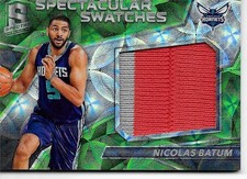 2016-17 Panini Spectra  Neon Green  Nicolas Batum /25 Patch Hornets NBA Card