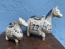 Lot 2 chevaux cheval porcelaine Japon déco aisie art