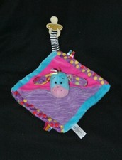 Peluche doudou bourriquet plat DISNEY NICOTOY violet côtelé arbres tétine NEUF