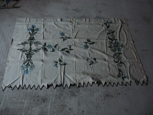 Nappe table brodé - brodé, de