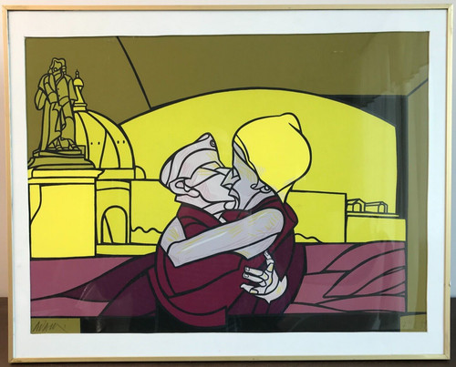 Baiser lithographie signée - lithographie,