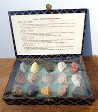 Coffret vintage de minéraux de Ténérife