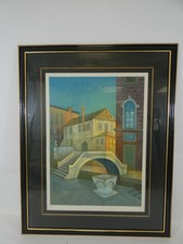 - Le Pont - lithographie originale signée numérotée toffoli
