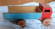 jeu jouet ancien grand camion benne bascule bois ondulé CITROEN Joujoulac 70cm