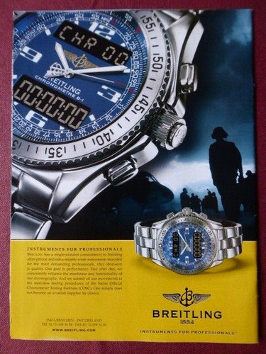 2002 pub montre - pub, breitling
