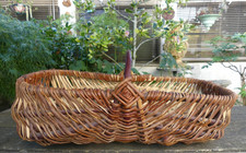 Ancien Panier en Osier 52cmX28cm par 24cm de haut bon état French BASKET