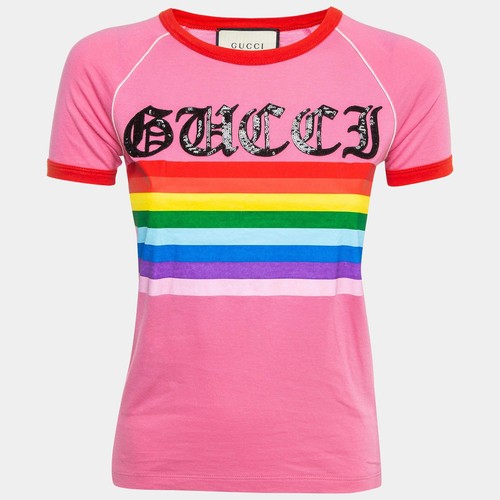 Gucci pink rainbow print - pink,