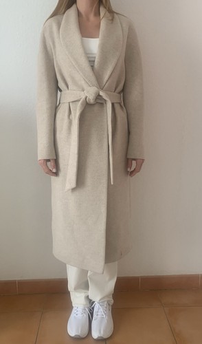 Manteau long femme crème