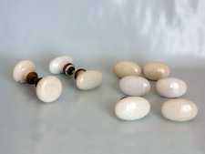 Poignées de bouton de porte en porcelaine, cinq paires de poinignées anciennes FRANÇAISES