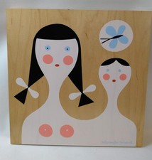 Rare ensemble de 2 panneaux en bois d'art moderne Alexander Girard - design a...