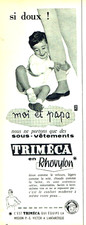 Publicité Advertising 1024 1956  Triméca  Rhovylon  sous vetements  moi & papa